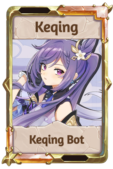 Keqing rendered in the Brass frame