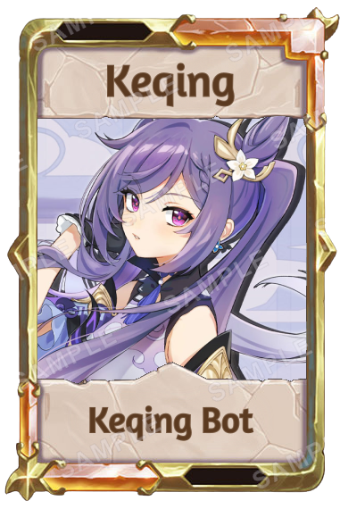 Keqing in the Brass frame